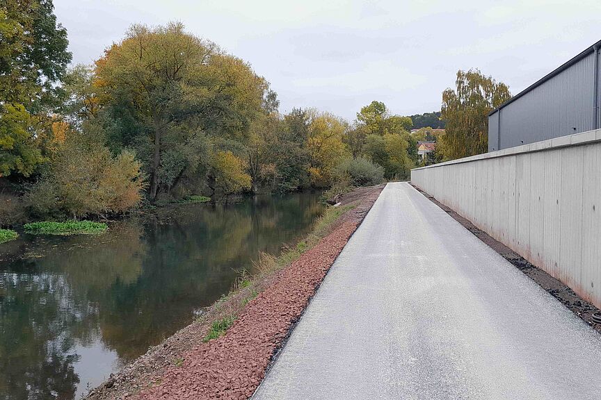 Radweg an der Hörsel An der Hörsel entsteht im Stadtgebiet von Eisenach ein neuer Radweg