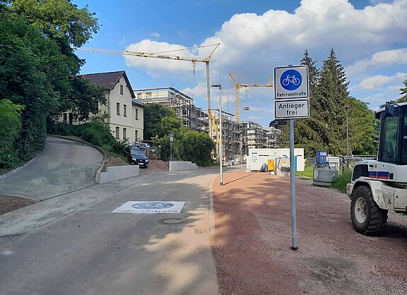 Fast fertig: Fahrradstraße Palmental